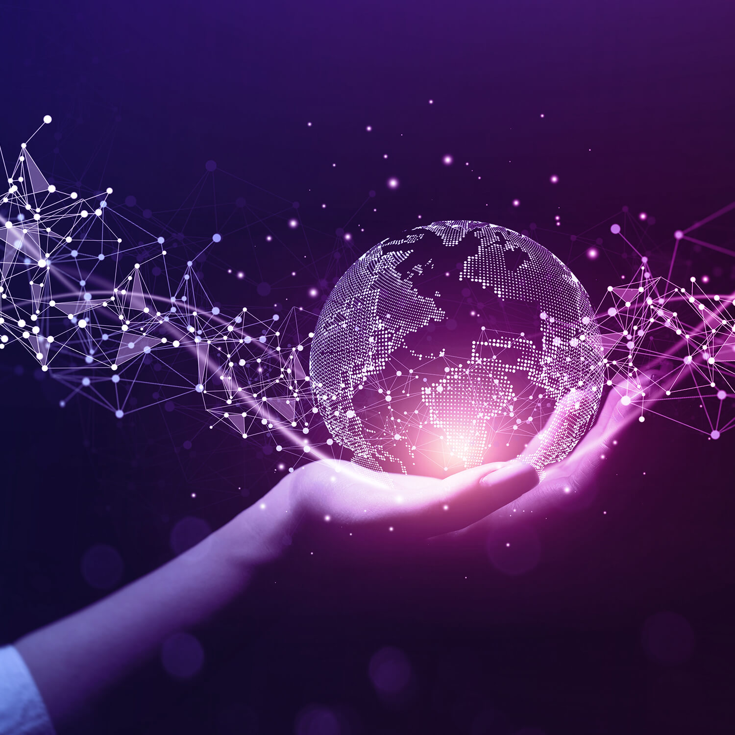 Metaverse Digital Cyber Square Crop