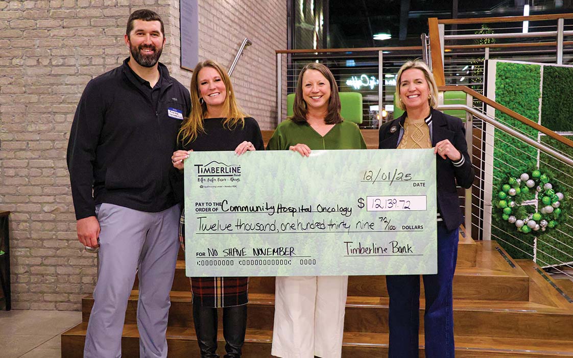 Timberline Bank donated the money raised to a local oncology department.