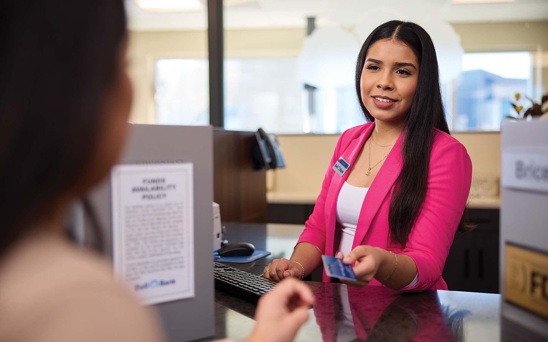Briceyda Hernandez, a teller at Bell Bank’s Glendale, Arizona, branch, is an example of a “clear, strong communicator” that the community bank looks for in its frontline staff. | Photo courtesy of Bell Bank