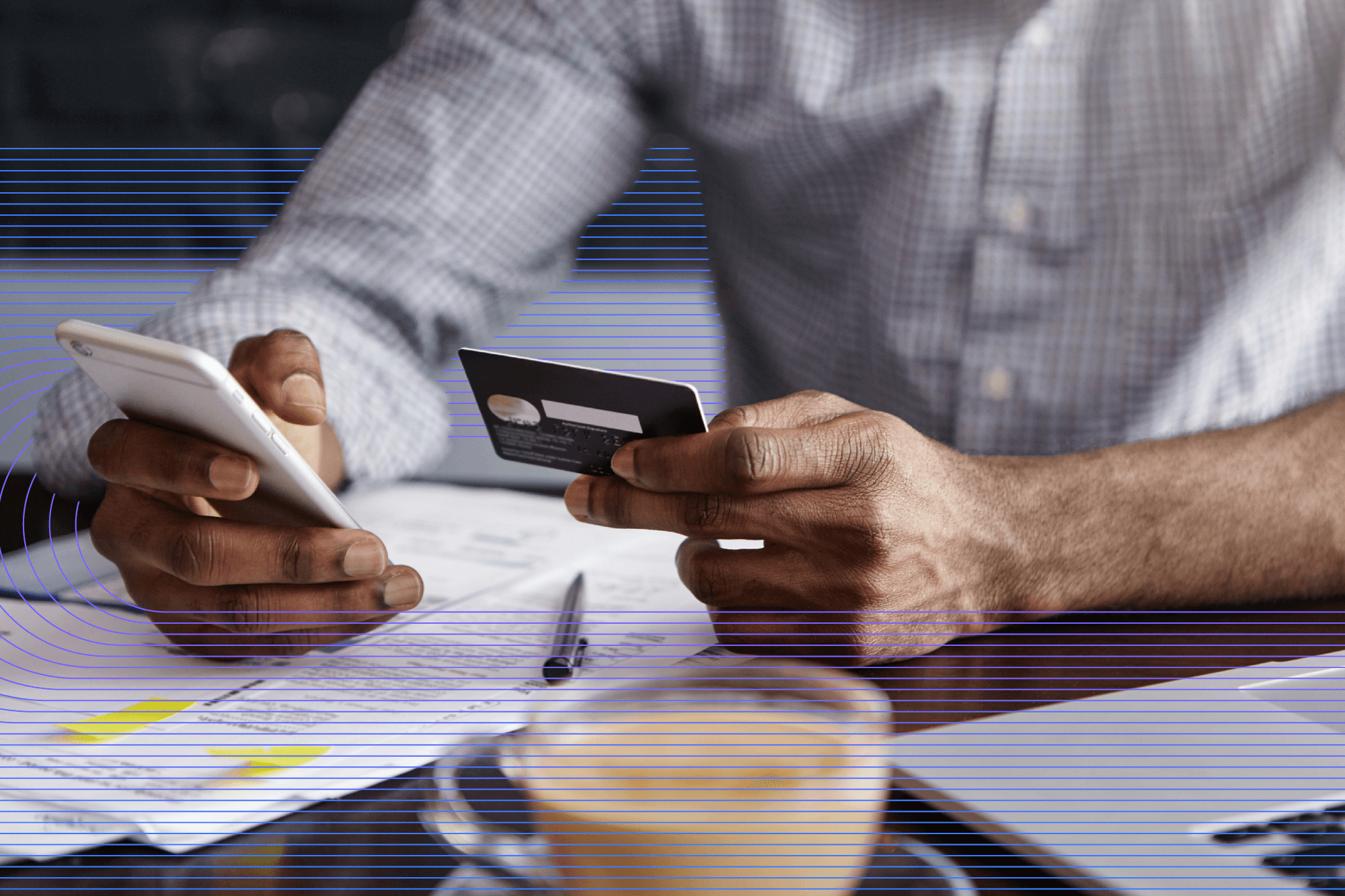 Checking card details for a payment on mobile