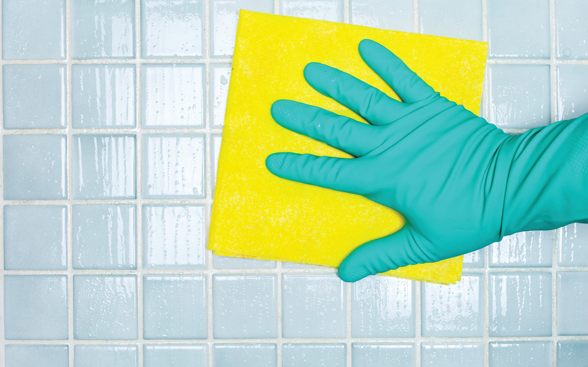 hand cleaning tile