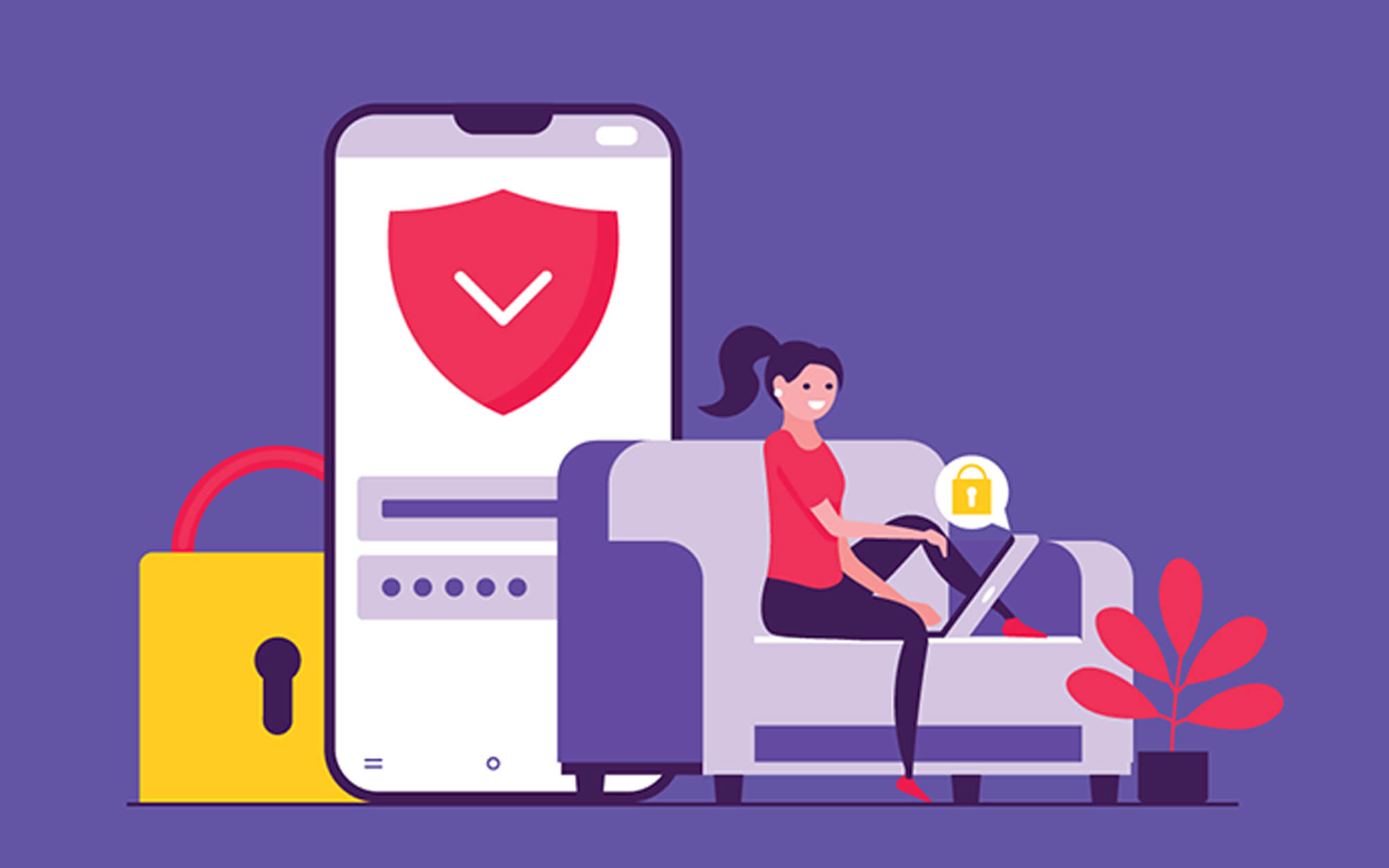 mobile banking security illustration