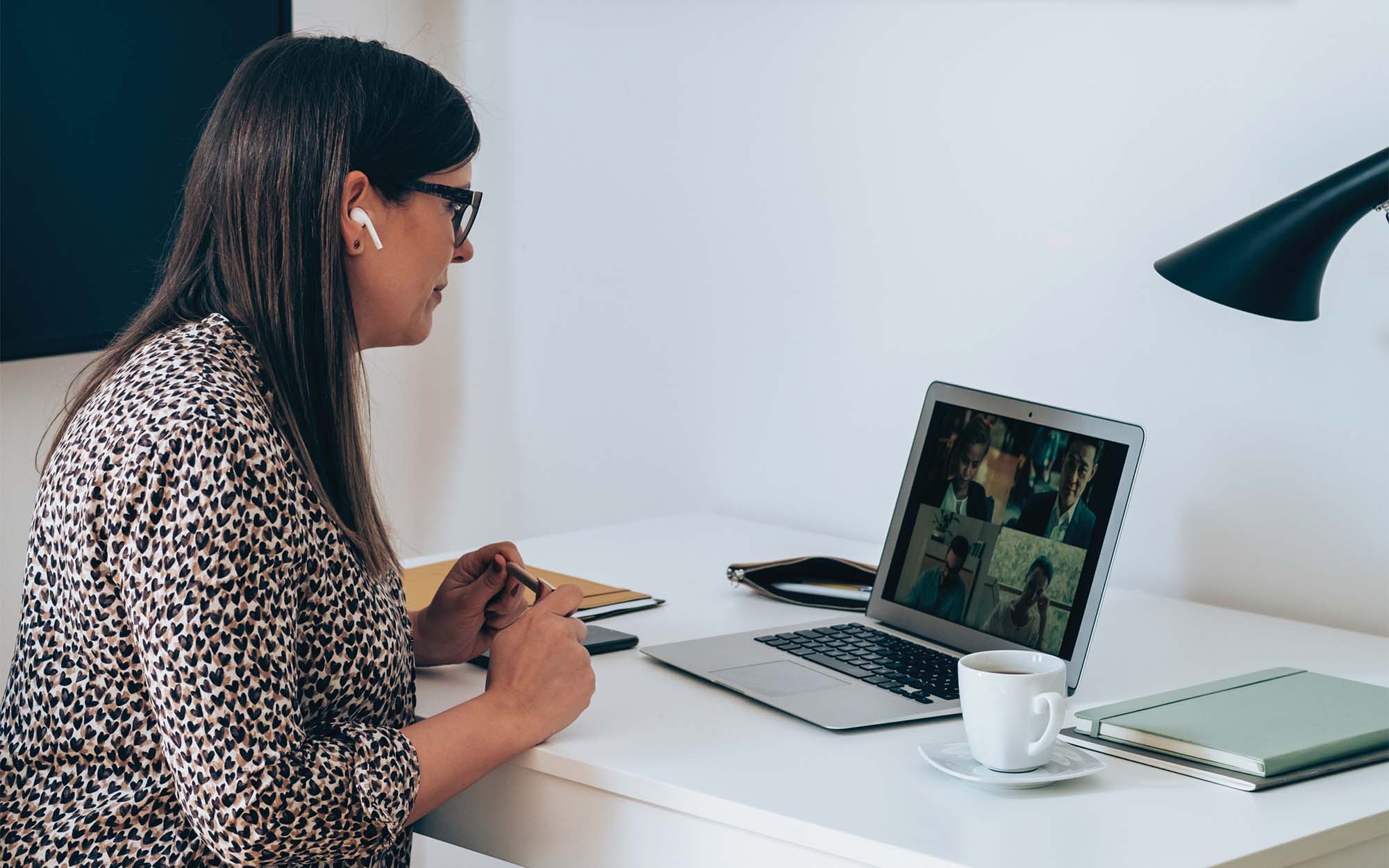 woman working at a computer