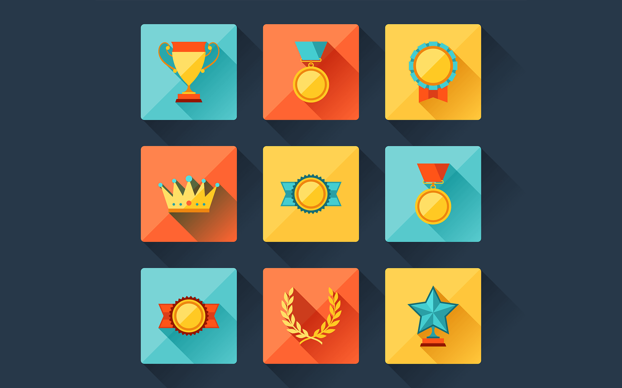 top performing banks trophy and badge icons