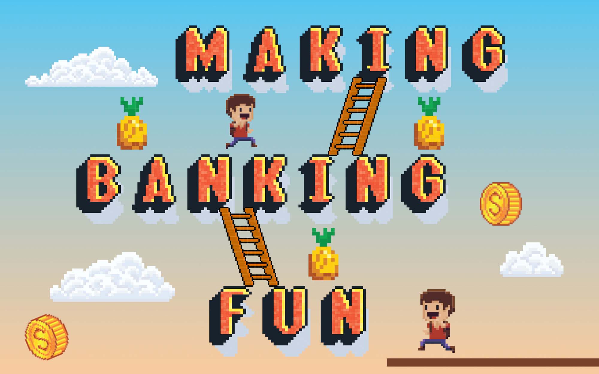 Banking gamification illustration