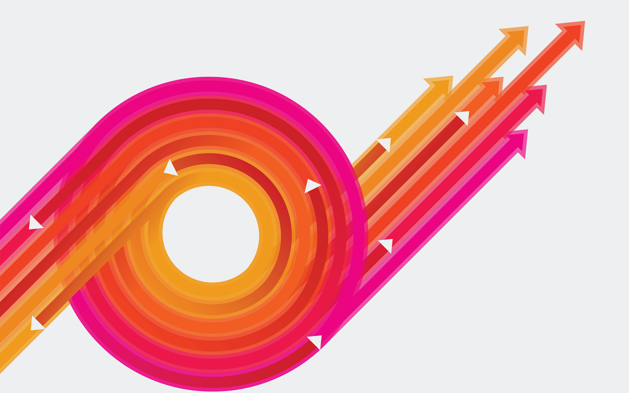 orange gradient arrows illustration