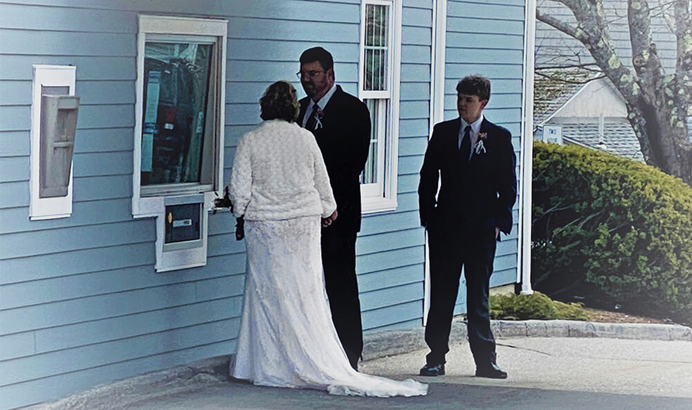 wedding in the bank drive-through