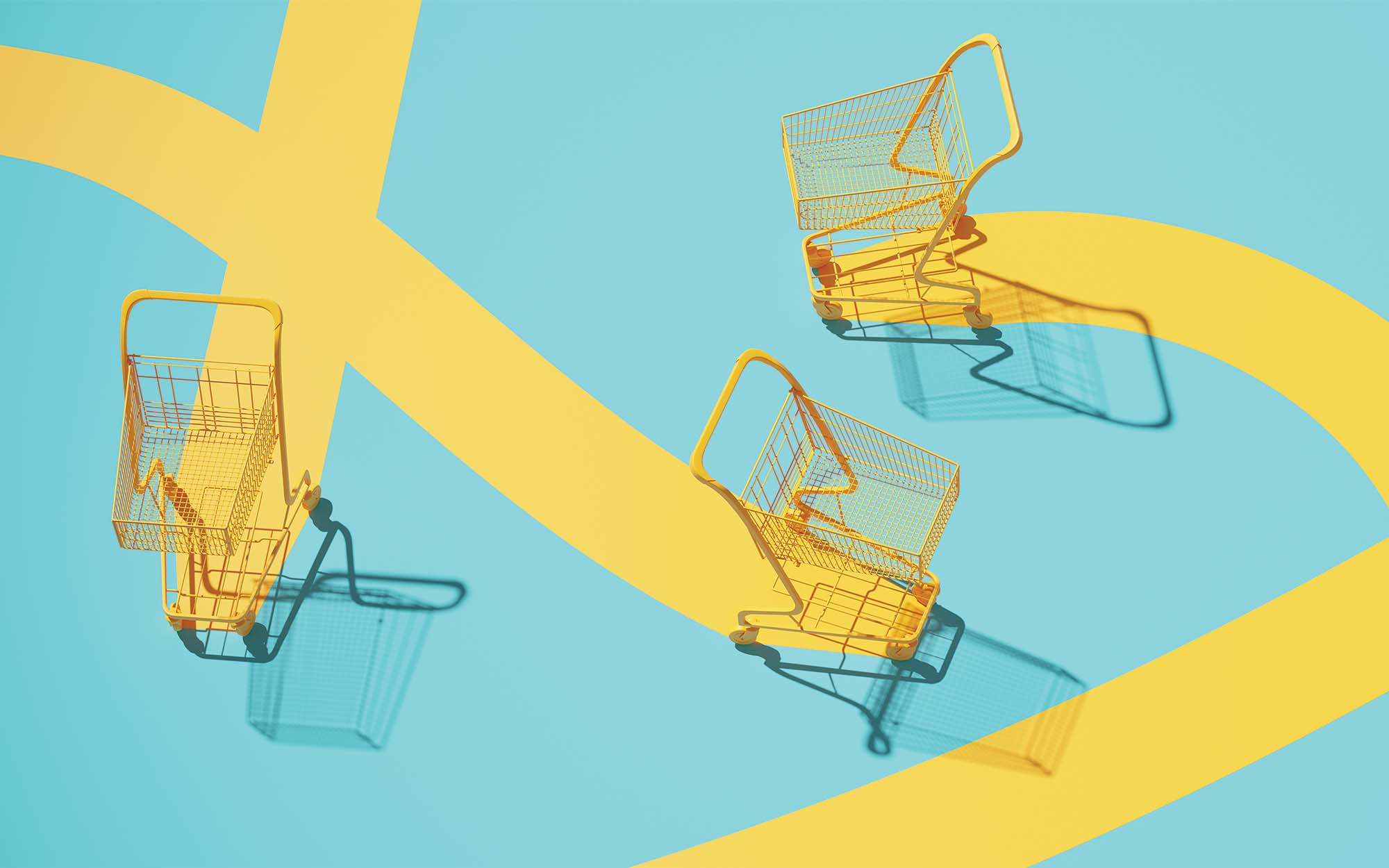 grocery carts photo illustration