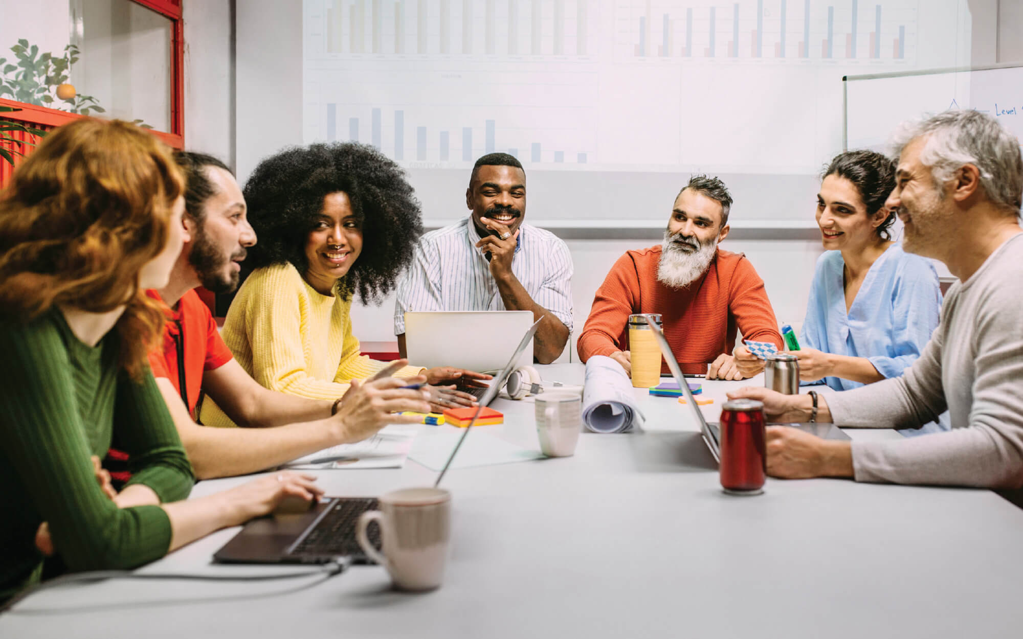 Group of people working together