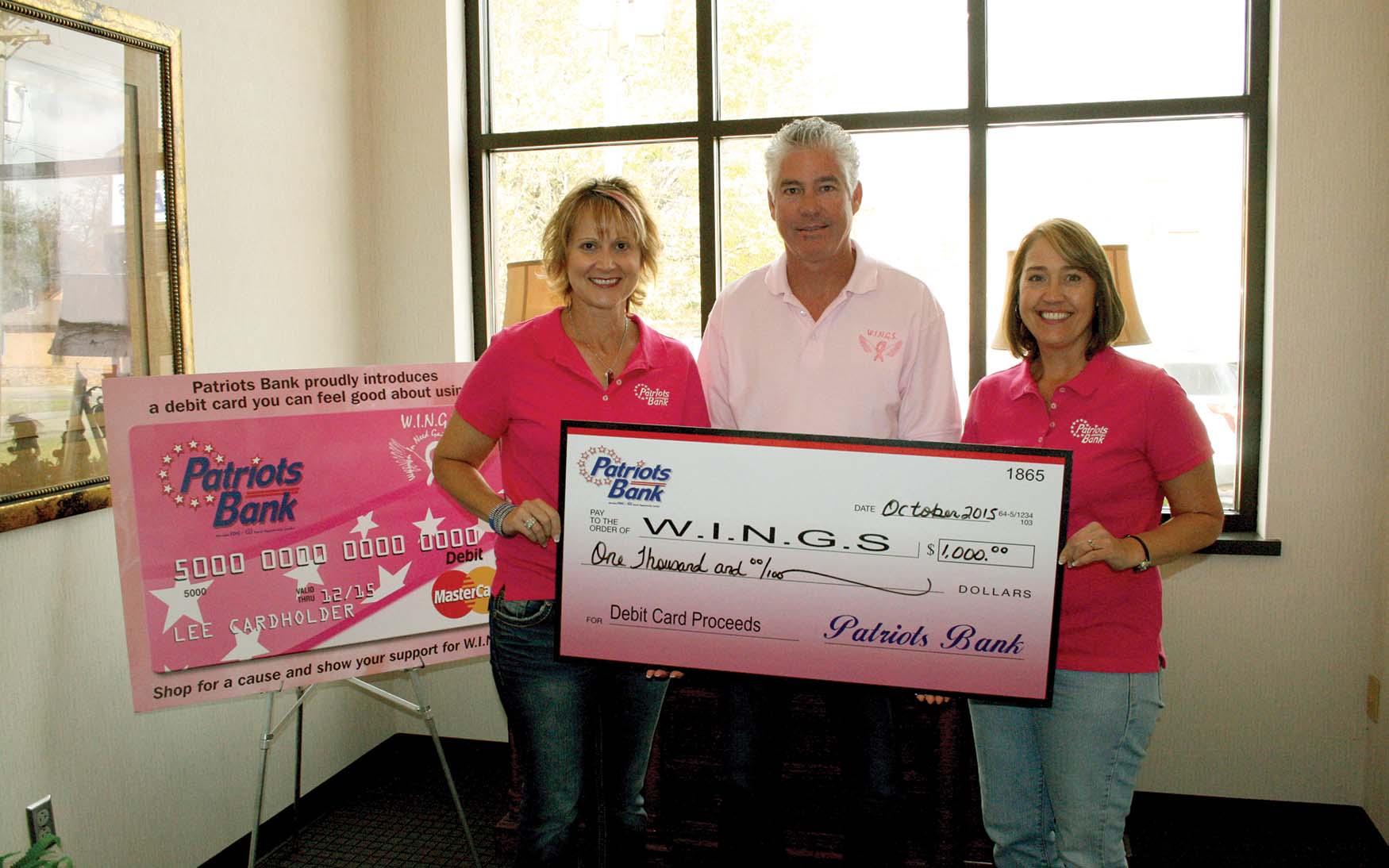 Patriots Bank Check