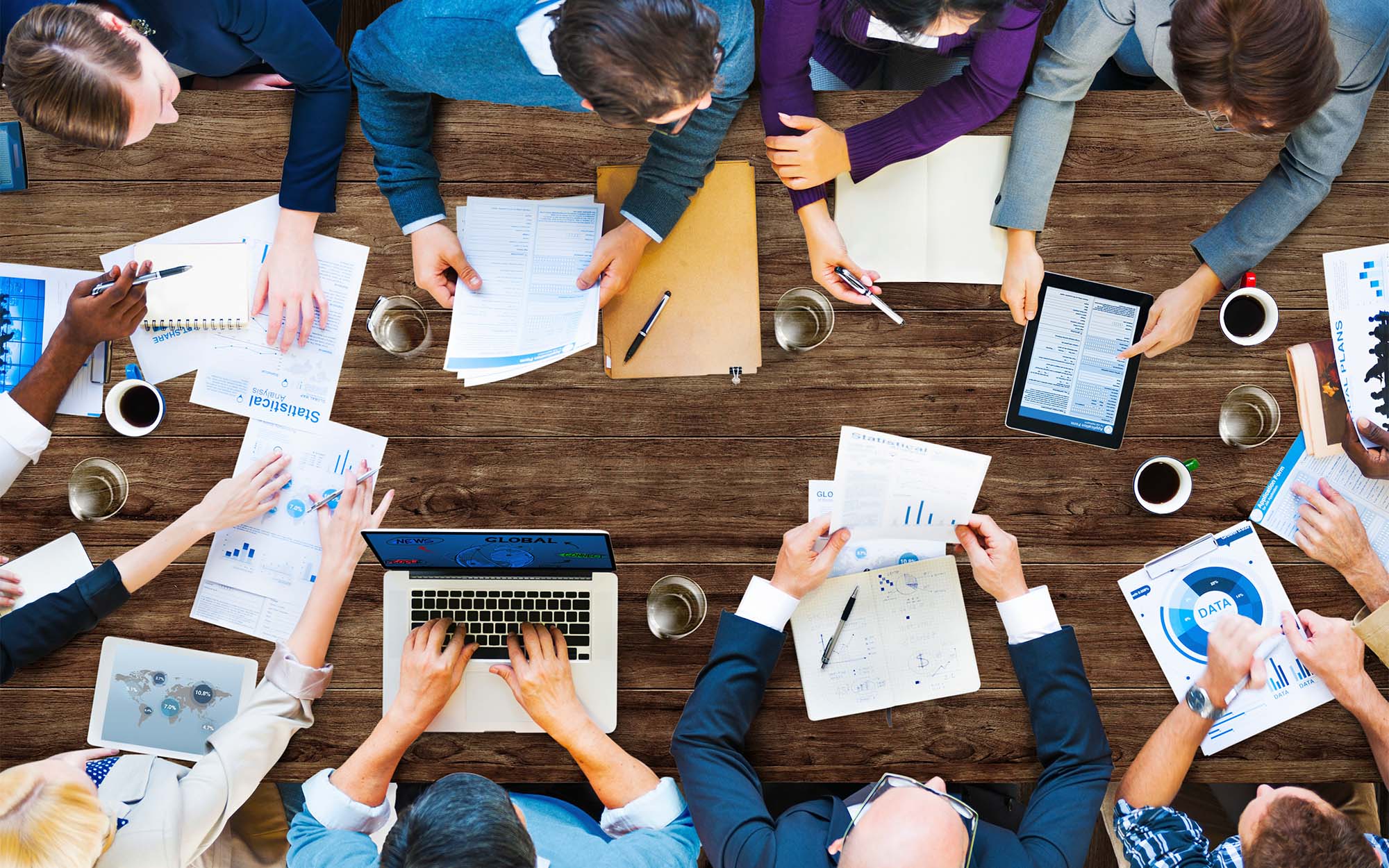 group of people in a meeting