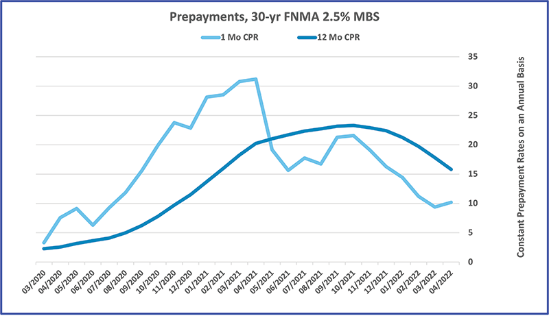 Mortgage Prepayment Rates line graph
